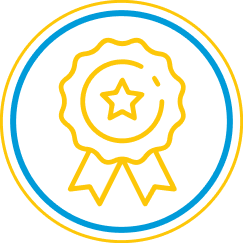 Badge with ribbon Icon