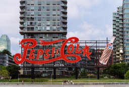 Pepsi Cola sign at Gantry Plaza State Park in Queens